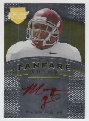 2012 Press Pass Fanfare Red Ink #FFMM Marquis Maze Autograph • $4.80