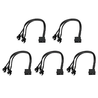 PC Fan Power Splitter Cable 4 Pin IDE To 3X 4 Pin Extension Power Cable 5pcs • $12.09