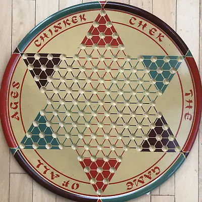 Chinese Checkers Chek Board  Metal Vintage Midwest Products Copyright 1938 USA • $33.99