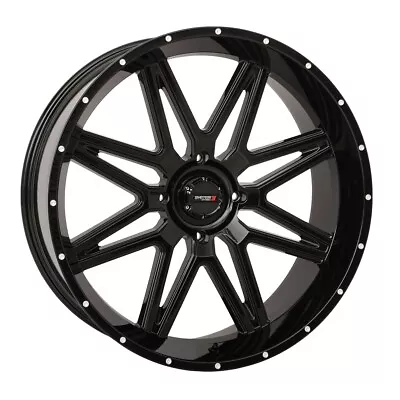 System 3 ST-7 24x9 ATV/UTV Wheel - Gloss Black (4/137) 5+4 [24S3-7137] • $412.95