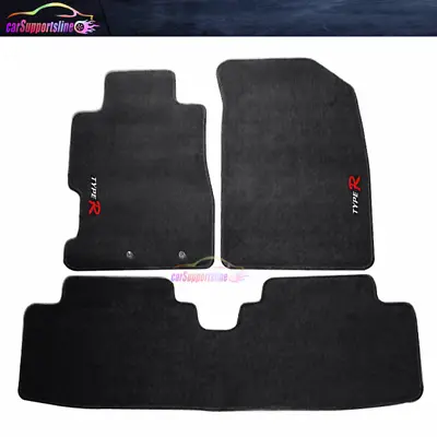 Fit For 01-05 Honda Civic Black Nylon Floor Mats Front Rear Carpets W/ Type R • $58.99