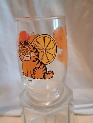 Vintage 1978 Garfield Glass Drinking Cup Miniature • $10