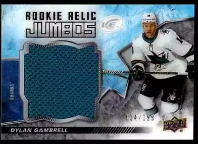 2018-19 Upper Deck Ice Rookies Relic Jumbos Dylan Gambrell 124/199 San Jose • $3.97