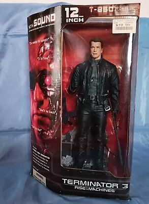 12  T-850 Terminator 3 Electronic Figure T3 Arnold Schwarzenegger McFarlane 2003 • $99.99