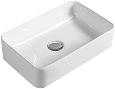 £79.40 • Buy Nuie NBV179 Modern Rectangular Bathroom Counter Top Sink Basin, White