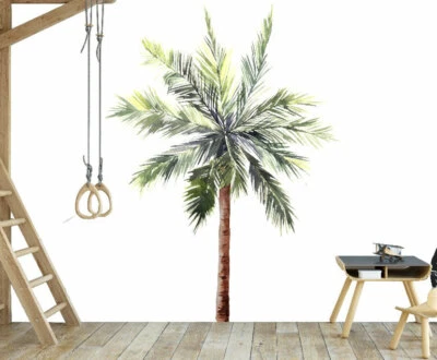 Beach Palm Tree Plant Wall Sticker Nursery Decal Baby Room Decor Art Mural Brown • $29.99