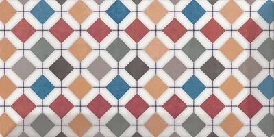 Bathroom And Kitchen Tiles - Subway Patchwork Colours 7x15cm (box Of 44) • £35.55