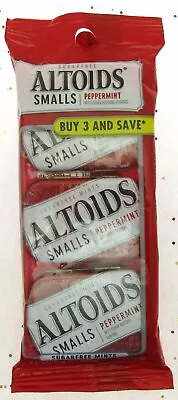 Altoids Smalls Peppermint ~ Sugar Free Mints ~ Candy 3 - 0.37oz Packs • $11.31