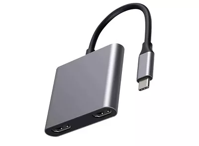 USB C To Dual HDMI Adapter 4K@60Hz Dual 4K@30Hz For MacBook/iPad Thunderbolt • $17.99