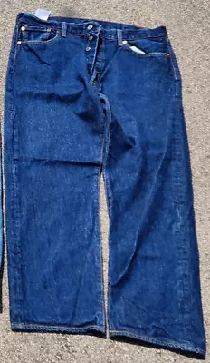 Vintage Levi’s 501 Button Fly Distressed Denim Jeans 38X30 • $20