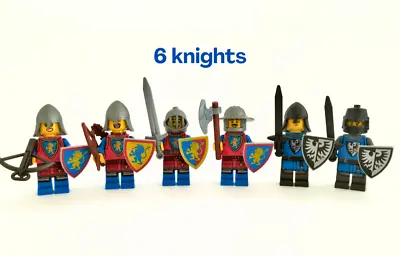 NEW Lego Castle Knights 6x Minifigure Battle Back - Lion Knights Castle 10305 • $57