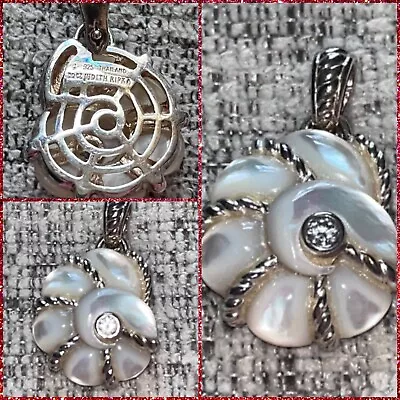 $81.83 • Buy Judith Ripka Mother Pearl Sterling Silver Pendant Enhancer Seashell Nautical