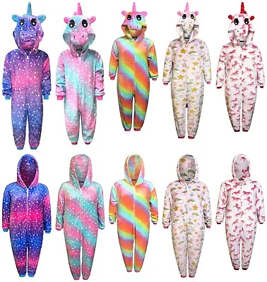 Kids Unicorn 1Onesie Girls Pyjamas Boys Sleepsuit Gifts For Children Animal • £16.99