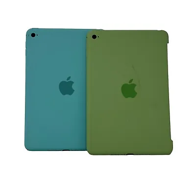 Apple Blue + Green Hard Silicone 8  IPad Back Protecting Case Lot 2 • $9.73