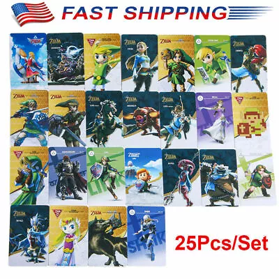$23.99 • Buy NFC Tag Switch BOTW 25 Pcs/set Zelda Breath Of The Wild Amiibo Coin Cards