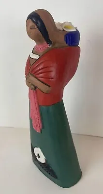 RARE Hispanic Latina Calla Lily Flower Vendor Lady Figure Figurine Mexican • $46