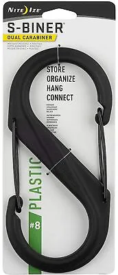 Nite Ize S-Biner Plastic Dual Carabiner #8 - Black • $11.81