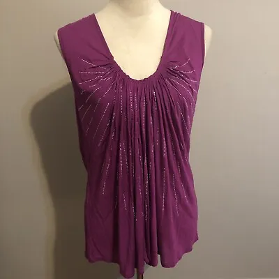 Moda International Top Sleeveless Purple Color Size L  • $12