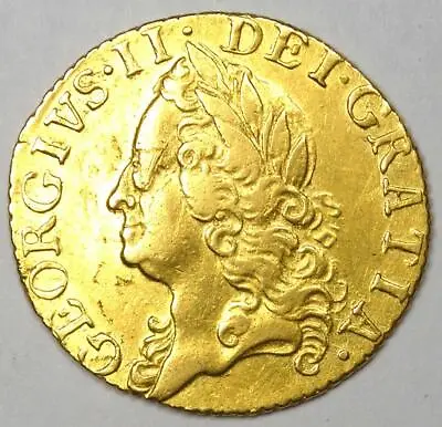 £912.44 • Buy 1758 Britain George II Gold Half Guinea 1/2G - Choice VF / XF Detail - Rare!