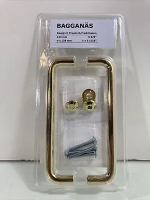 IKEA Bagganas 5-5/8  143mm Cabinet Handle Pulls Pair 2 Pack Brass Free Shipping • £9.68