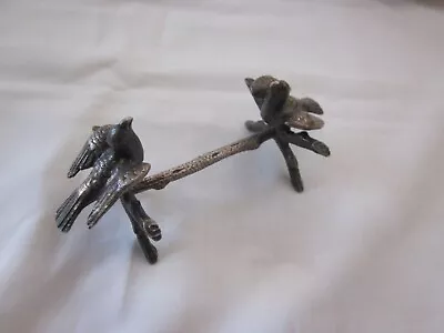 Vintage Silverplate Knife Rest Birds On A Log Exellent Condition  • $10.50