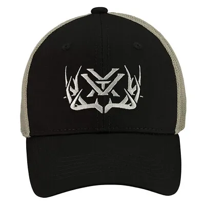 Vortex Optics Full-Tine Embroidered Hat Black / Natural Mesh Cap 220-32-BLK OSFM • $17.75