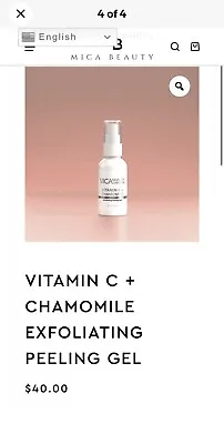 Mica Beauty Vitamin C Peeling Gel + Chamomile (New Packaging)  GIFT Eye Shimmer • $18