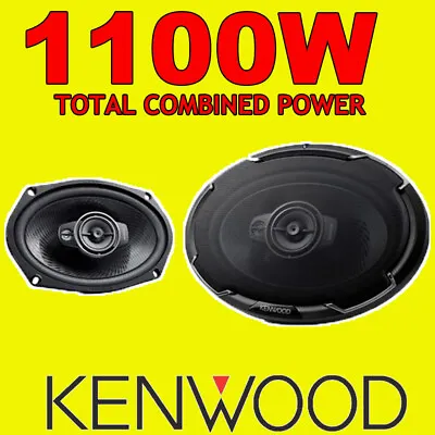 KENWOOD 6 X9  6x9 1100W 3-way Car Rear Deck Oval Shelf Speakers Brand New Pair • £49.99