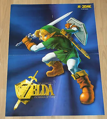Nintendo 64 1998 The Legend Of Zelda Ocarina Of Time Rare Poster 42x58cm N64 • $80.90