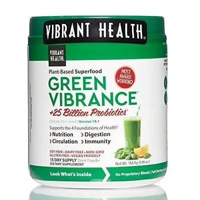 $46.69 • Buy Vibrant Health, Green Vibrance, Vegan Superfood Powder, 15 Servings