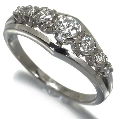Auth MIKIMOTO Ring Diamond 0.36ct 8P US5.5 900 Platinum • $475.03
