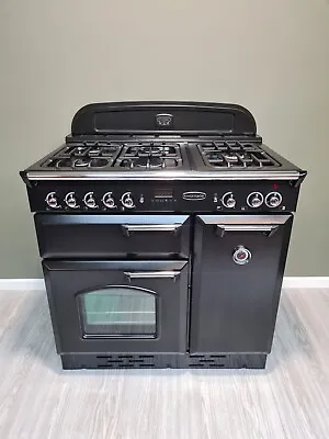 Rangemaster Classic 90cm Duel Fuel Range Cooker In Black And Chrome • £1100