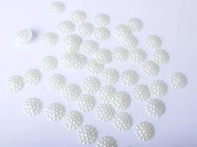 £2.49 • Buy 50 Mixed Cabochons Bow Heart Stars Flat Back Pearls Cute Kawaii Face Gems Beads