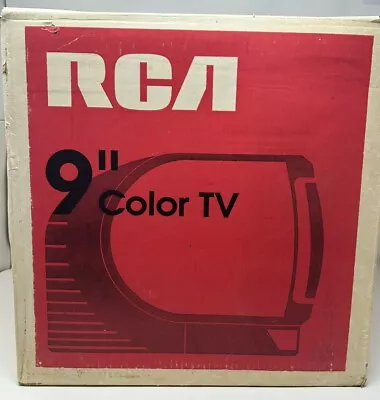 RCA SpaceSaver Colortrak E09525KW VTG 9  Portable Color TV TESTED Retro Gaming • $99.99