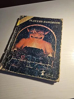 Advanced Dungeons & Dragons PLAYERS HANDBOOK 1980 6th Printing • $25