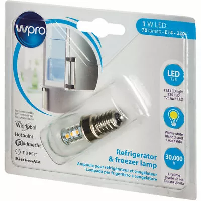 £12.75 • Buy Genuine Hotpoint Indesit Whirlpool Fridge & Freezer Light Bulb Lamp C00496774