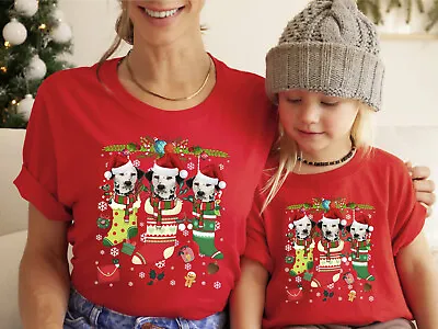 Xmas TShirt Dalmation Dog Xmas Shirt Christmas T-Shirt Xmas T Shirt Stocking • £12.99