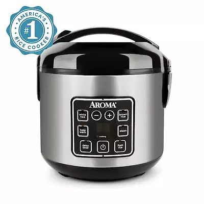 Aroma 8 Cup Rice Cooker Grain Cooker Steamer & Serving Cooking Kitchen • $29.98