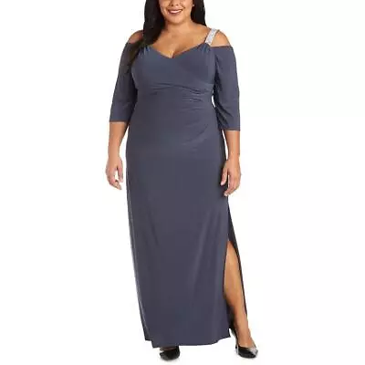 R&M Richards Womens Embellished Maxi Evening Dress Gown Plus BHFO 7611 • $20.99