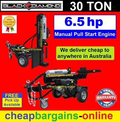 30 Ton HYDRAULIC LOG SPLITTER 30 Ton FIREWOOD SPLITTER WOOD SPLITTER PULL START • $1958.99