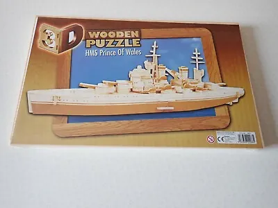 £8 • Buy 3D Wooden Puzzle Model HMS Prince Of Wales (T67)
