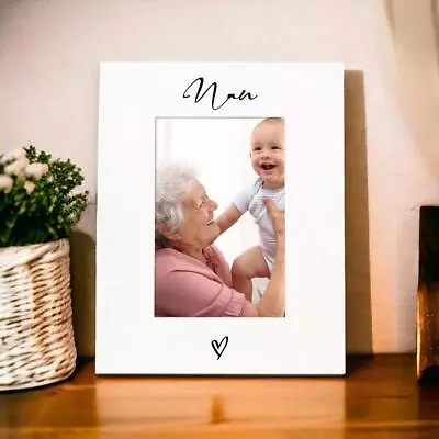 White 6x4 Portrait Picture Photo Frame Nan Heart C58-95 • £12.99