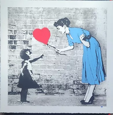 Mr Brainwash LOVE CATCHER Signed Print Banksy Girl With Balloon Invader MBW • $2249.99