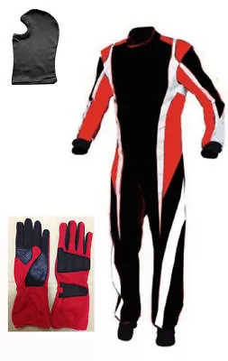 Go Kart Cordura Suit-Red-Black-White-All Sizes( Free Gift Gloves & Balaclava ) • £37.99