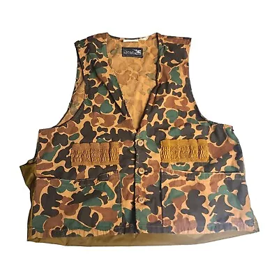 Vintage Sears Duck Camo Hunting Vest Large Hunting  • $18