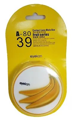 FunkyFruit Yellow Banana Coloured Contact Lenses Travel Kit Mirror Case Tweezers • £6.99
