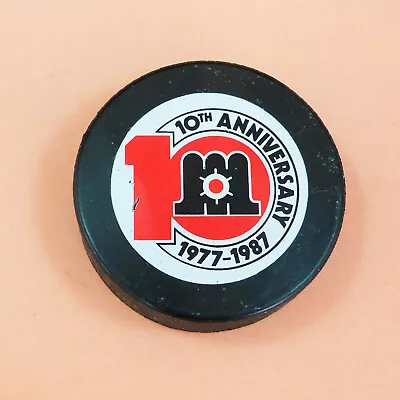 Vtg MAINE MARINERS 10th Anniversary AHL Hockey Puck Inglasco Viceroy Canada • $21.95