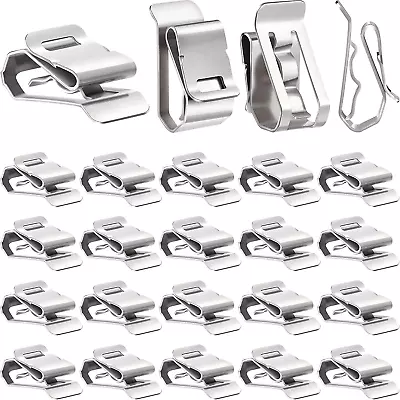 100 Pcs Stainless Steel Cable Clips S Clip Metal Trailer Wire Clip Electrical Co • $31.55