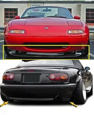 FIT COMBO 90-97 Miata GV Style Front Lip + R-Spec PU Rear Bumper Lip Body Kit • $109.74