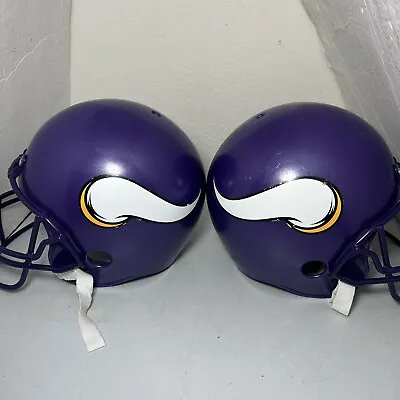 Lot Of 2 Franklin Youth Minnesota Vikings NFL Kids Play Football Helmet Display • $49.95